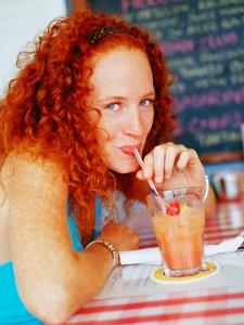 2904274835 fa3f42fcdf o.jpg  Portrait of woman drinking through straw